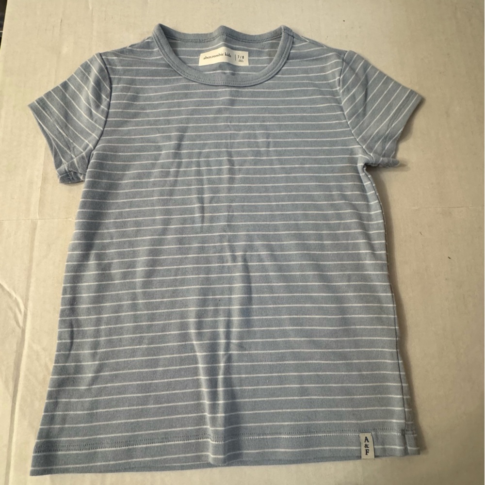 Abercrombie Kids Youth Girls 2-Pack Striped Short Sleeve T-Shirts Size 7/8 - Picture 4 of 7